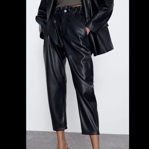 Zara faux leather pants NWT